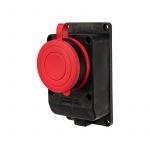 Розетка влагозащ. настенная с крышкой 3P+PE 32А IP44 черн. каучук Rexant 111-007 Розетка влагозащ. настенная с крышкой 3P+PE 32А IP44 черн. каучук Rexant 111-007