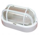 Светильник "Банник" 1402 НПП 03-60-022 IP54 овал малый с решеткой бел. пласт. ГИ Элетех 1005500884 Светильник "Банник" 1402 НПП 03-60-022 IP54 овал малый с решеткой бел. пласт. ГИ Элетех 1005500884