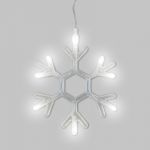 Фигура светодиодная "Снежинка" 8LED 1Вт 4.5В IP20 на присоске с подвесом элементы питания 3хAAA (в компл.) бел. Neon-Night 501-019