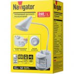 Светильник светодиодный настольный 93 159 NDF-D036-5W-4K-WH-LED 5Вт 4000К 240лм сенсор USB с подставкой для канц. на основании бел. Navigator 93159 Светильник светодиодный настольный 93 159 NDF-D036-5W-4K-WH-LED 5Вт 4000К 240лм сенсор USB с подставкой для канц. на основании бел. Navigator 93159