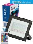 Прожектор светодиодный с пультом RGB 30Вт 6500К IP65 1600лм 20 режимов работы КОСМОС K_PR5_LED_30RGB Прожектор светодиодный с пультом RGB 30Вт 6500К IP65 1600лм 20 режимов работы КОСМОС K_PR5_LED_30RGB