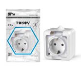 Розетка 1-м ОП Dita 16А IP54 250В с заземл. с прозр. крышкой бел. TOKOV ELECTRIC TKL-DT-R1Z-C01T-IP54 Розетка 1-м ОП Dita 16А IP54 250В с заземл. с прозр. крышкой бел. TOKOV ELECTRIC TKL-DT-R1Z-C01T-IP54