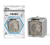 Розетка 1-м ОП Dita 16А IP54 250В с заземл. с прозр. крышкой сер. TOKOV ELECTRIC TKL-DT-R1Z-C06T-IP54 Розетка 1-м ОП Dita 16А IP54 250В с заземл. с прозр. крышкой сер. TOKOV ELECTRIC TKL-DT-R1Z-C06T-IP54