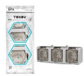 Розетка 3-м ОП Dita 16А IP54 250В с заземл. с прозр. крышкой сер.TOKOV ELECTRIC TKL-DT-R3Z-C06T-IP54 Розетка 3-м ОП Dita 16А IP54 250В с заземл. с прозр. крышкой сер.TOKOV ELECTRIC TKL-DT-R3Z-C06T-IP54