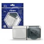 Блок ОП Nix (розетка 16А 250В с заземл. + 1-кл. выкл. 10А) IP54 сер. TOKOV ELECTRIC TKE-NX-V1RZ-C06T-IP54 Блок ОП Nix (розетка 16А 250В с заземл. + 1-кл. выкл. 10А) IP54 сер. TOKOV ELECTRIC TKE-NX-V1RZ-C06T-IP54