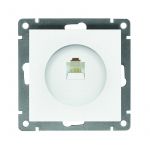 Розетка компьютерная 1-м СП Афина RJ45 кат.5E механизм бел. Universal A0051 Розетка компьютерная 1-м СП Афина RJ45 кат.5E механизм бел. Universal A0051