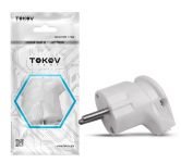 Вилка угловая 16А 250В с заземл. бел. TOKOV ELECTRIC TKL-PLUZ-C01 Вилка угловая 16А 250В с заземл. бел. TOKOV ELECTRIC TKL-PLUZ-C01
