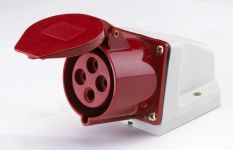 Розетка стационарная ОП 124 РС-102 32А 3P+PE 380В IP44 DEKraft 26032DEK Розетка стационарная ОП 124 РС-102 32А 3P+PE 380В IP44 DEKraft 26032DEK