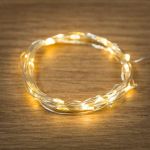 Гирлянда светодиодная "Роса" 2м 20LED тепл. бел. 2Вт 4.5В IP20 провод прозр. Neon-Night 303-006