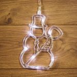 Фигура светодиодная "Снеговик" 195х150х10мм 8LED бел. 1Вт 4.5В IP20 на присоске элементы питания 3хAAA (в компл.) Neon-Night 501-013