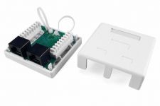 Розетка компьютерная 2-м ОП SB1-2-8P8C-C6-WH RJ45 (8P8C) кат.6 Dual IDC Hyperline 430235 Розетка компьютерная 2-м ОП SB1-2-8P8C-C6-WH RJ45 (8P8C) кат.6 Dual IDC Hyperline 430235