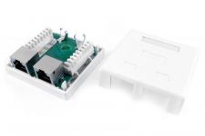 Розетка компьютерная 2-м ОП SB1-2-8P8C-C6-SH-WH RJ45 (8P8C) кат.6 экранир. Dual IDC Hyperline 430237 Розетка компьютерная 2-м ОП SB1-2-8P8C-C6-SH-WH RJ45 (8P8C) кат.6 экранир. Dual IDC Hyperline 430237