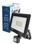 Прожектор светодиодный 20Вт 6500К IP65 1600лм с датчиком движения и фотосенсором КОСМОС K_PR5_LED_20S Прожектор светодиодный 20Вт 6500К IP65 1600лм с датчиком движения и фотосенсором КОСМОС K_PR5_LED_20S