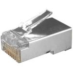 Разъем PLUG-8P8C-U-C6-SH-100 (8P8C) под витую пару кат. 6 (50/50микродюйм) экранир. универс. (для ож и мж кабеля) (уп.100шт) Hyperline 49358 Разъем PLUG-8P8C-U-C6-SH-100 (8P8C) под витую пару кат. 6 (50/50микродюйм) экранир. универс. (для ож и мж кабеля) (уп.100шт) Hyperline 49358