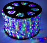 Шнур светодиодный Дюралайт 2W 1.8Вт/м IP65 220В d13мм постоянное свечение мультиколор (уп.100м) КОСМОС KOC-DL-2W13-RGB Шнур светодиодный Дюралайт 2W 1.8Вт/м IP65 220В d13мм постоянное свечение мультиколор (уп.100м) КОСМОС KOC-DL-2W13-RGB