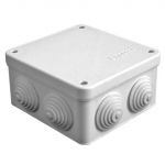 Коробка распределительная ОП 105х105х56мм IP54 7 выходов 4 гермоввода крышка на винтах сер. Epplast 110042 Коробка распределительная ОП 105х105х56мм IP54 7 выходов 4 гермоввода крышка на винтах сер. Epplast 110042