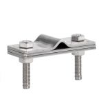 Зажим пруток-полоса двухболтовой с разделительной пластиной, оцинкованный