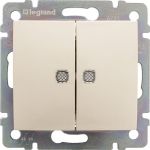 Механизм переключателя проходного 2-кл. СП Valena 10А IP31 250В с подсветкой сл. кость Leg 774112 Механизм переключателя проходного 2-кл. СП Valena 10А IP31 250В с подсветкой сл. кость Leg 774112