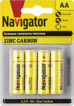 Элемент питания солевой AA/R6 94 758 NBT-NS-R6-BP4 (блист.4шт) Navigator 94758 Элемент питания солевой AA/R6 94 758 NBT-NS-R6-BP4 (блист.4шт) Navigator 94758
