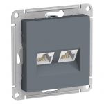 Розетка компьютерная 2-м AtlasDesign RJ45 кат.5E механизм грифель SE ATN000785 Розетка компьютерная 2-м AtlasDesign RJ45 кат.5E механизм грифель SE ATN000785