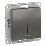 Выключатель 2-кл. СП AtlasDesign 10А IP20 (сх. 5а) 10AX с подсветкой механизм сталь SE ATN000953 Выключатель 2-кл. СП AtlasDesign 10А IP20 (сх. 5а) 10AX с подсветкой механизм сталь SE ATN000953