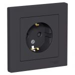 Розетка 1-м СП AtlasDesign 16А IP20 с заземл. защ. шторки в сборе карбон SE ATN001044 Розетка 1-м СП AtlasDesign 16А IP20 с заземл. защ. шторки в сборе карбон SE ATN001044