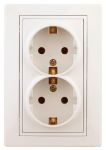 Розетка 2-м СП Plano 1-205-02 16А IP20 250В 2х2P+E Schuko сл. кость Intro Б0027616 Розетка 2-м СП Plano 1-205-02 16А IP20 250В 2х2P+E Schuko сл. кость Intro Б0027616