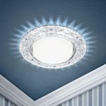 Светильник точечный DK LD24 SL/WH GX53 декор со светодиод. подсветкой прозр. ЭРА Б0029631 Светильник точечный DK LD24 SL/WH GX53 декор со светодиод. подсветкой прозр. ЭРА Б0029631