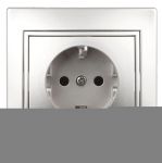 Розетка 1-м СП Plano 1-202-03 16А IP20 250В 2P+E Schuko алюм. Intro Б0030058 Розетка 1-м СП Plano 1-202-03 16А IP20 250В 2P+E Schuko алюм. Intro Б0030058