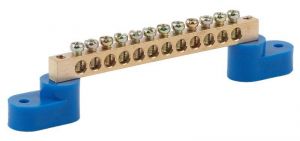 Шина N "ноль" на двух угловых изоляторах ШНИ-8х12-12-У2 NO-222-69 син. Эра Б0033448 Шина N "ноль" на двух угловых изоляторах ШНИ-8х12-12-У2 NO-222-69 син. Эра Б0033448