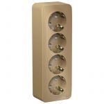 Розетка 4-м ОП Blanca 16А IP20 250В с заземл. защ. шторки с изолир. пластиной титан SE BLNRA011414 Розетка 4-м ОП Blanca 16А IP20 250В с заземл. защ. шторки с изолир. пластиной титан SE BLNRA011414