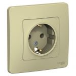 Розетка 1-м СП Blanca 16А IP20 250В с заземл. без защ. шторок беж. SE BLNRS001017 Розетка 1-м СП Blanca 16А IP20 250В с заземл. без защ. шторок беж. SE BLNRS001017