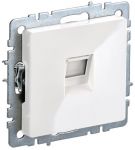 Розетка компьютерная СП RJ45 кат.5E BRITE РК10-БрБ бел. IEK BR-K10-1-K01 Розетка компьютерная СП RJ45 кат.5E BRITE РК10-БрБ бел. IEK BR-K10-1-K01
