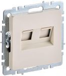 Розетка компьютерная двойная СП RJ45 кат.5E BRITE РК10-2-БрКр беж. IEK BR-K20-1-K10 Розетка компьютерная двойная СП RJ45 кат.5E BRITE РК10-2-БрКр беж. IEK BR-K20-1-K10