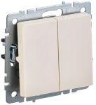 Выключатель 2-кл. СП BRITE ВС10-2-0-БрКр 10А беж. IEK BR-V20-0-10-K10 Выключатель 2-кл. СП BRITE ВС10-2-0-БрКр 10А беж. IEK BR-V20-0-10-K10