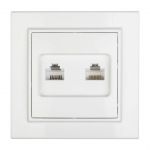 Розетка компьютерная + телефонная 2-м СП Минск RJ45 + Phone бел. Basic EKF ERK00-135-10 Розетка компьютерная + телефонная 2-м СП Минск RJ45 + Phone бел. Basic EKF ERK00-135-10