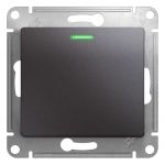 Переключатель проходной 1-кл. СП Glossa 10А IP20 (сх. 6а) 10AX с подсветкой механизм графит SE GSL001363 Переключатель проходной 1-кл. СП Glossa 10А IP20 (сх. 6а) 10AX с подсветкой механизм графит SE GSL001363