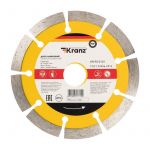 Диск алмазный отрезной сегментный 125x22.2мм Kranz KR-90-0101 Диск алмазный отрезной сегментный 125x22.2мм Kranz KR-90-0101