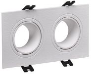 Светильник 4102 встраиваемый 2хMR16 квадрат пласт. бел. IEK LT-UVB0-4102-GU05-2-K01 Светильник 4102 встраиваемый 2хMR16 квадрат пласт. бел. IEK LT-UVB0-4102-GU05-2-K01